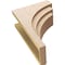 Ekena Millwork 11"W x 22"D x 33"H Classic Rockford Rough Cedar Woodgrain TimberThane Corbel, Primed Tan CORUR11X22X33ROCRCPR - alternate 2